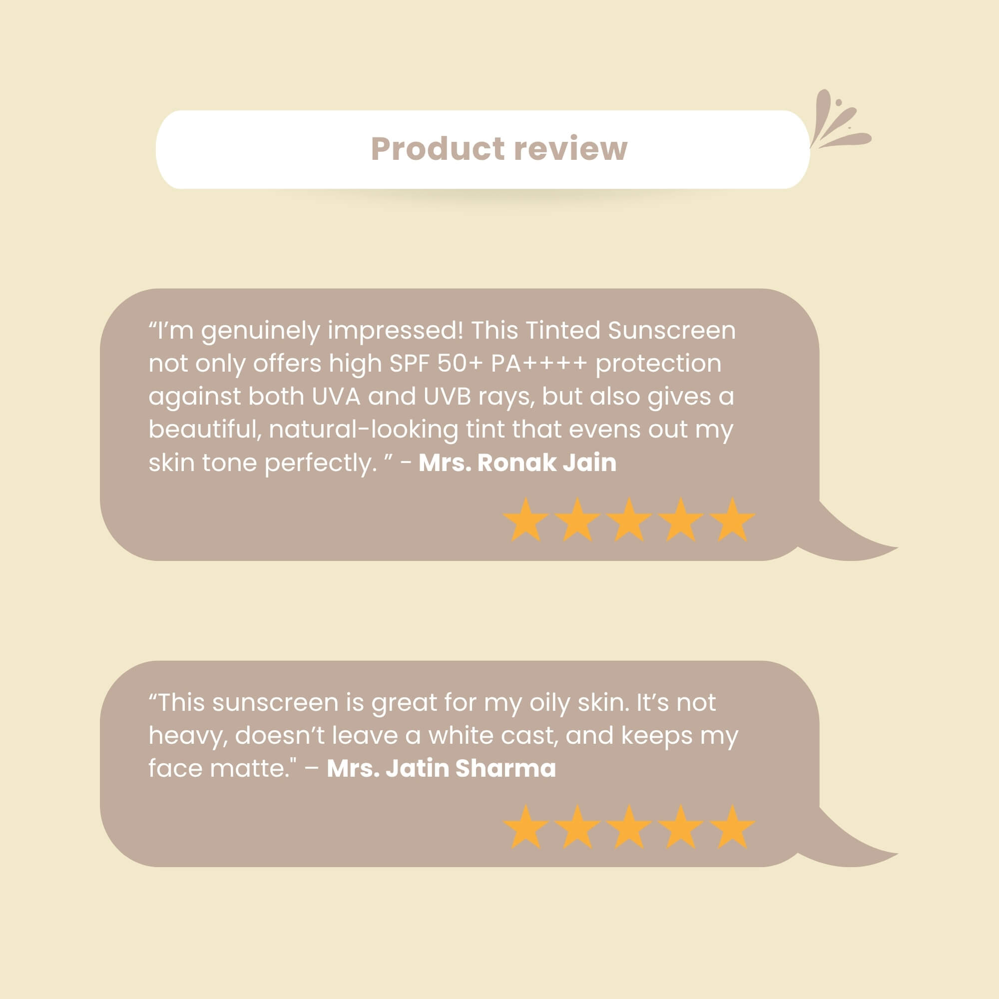 Skinaa Tinted Sunscreen Gel SPF 50+ PA+++ customer reviews – praised for sun protection, natural tint, oil-free matte finish, and no white cast